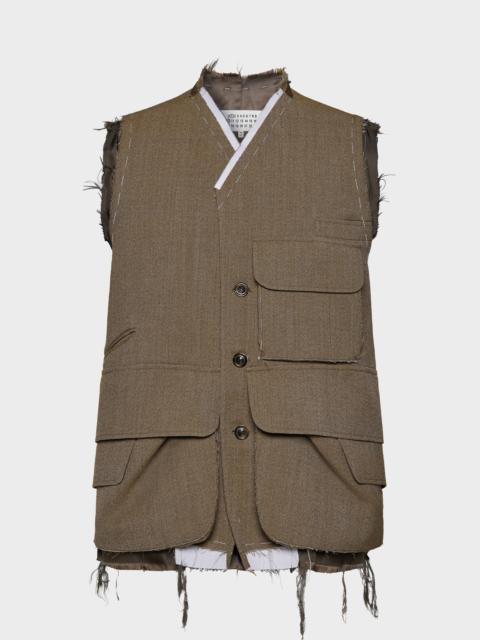 Maison Margiela Sleeveless wool jacket