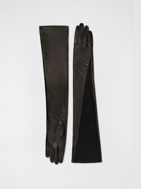 Jil Sander Long Gloves Intarsio