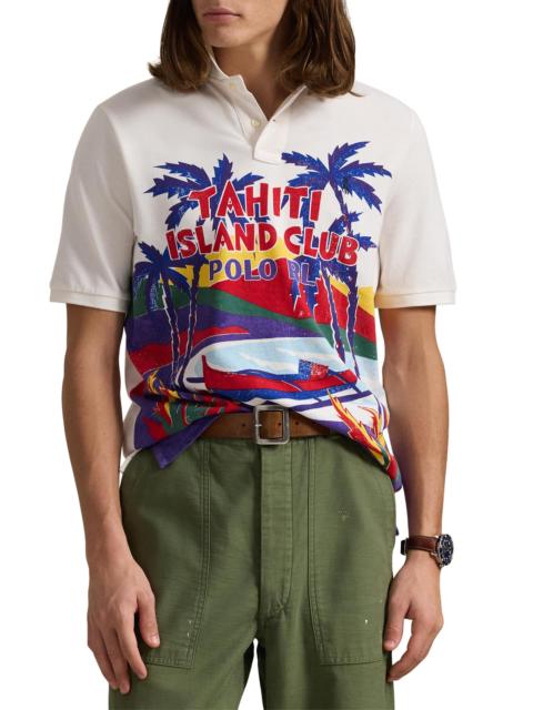 Polo Ralph Lauren Men's Classic-Fit Mesh Graphic Polo Shirt - Tahiti Island Club