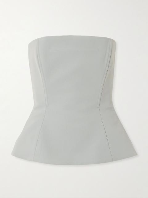 Jean Paul Gaultier Strapless twill bustier top Gray