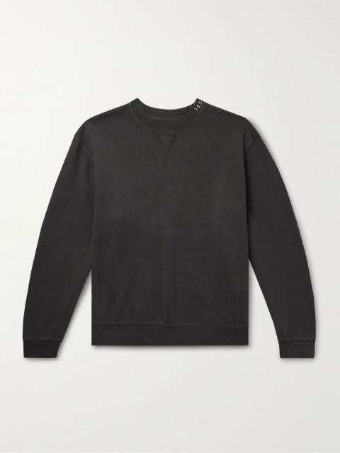 The Elder Statesman Daily Crew Cotton and Cashmere-Blend Jersey Sweatshirt Dark gray