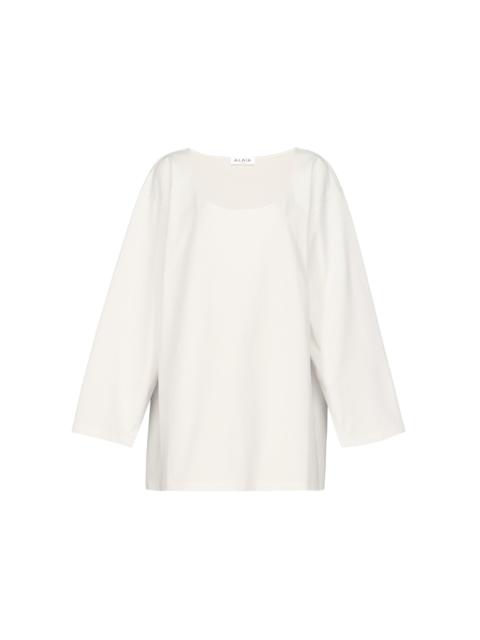 Alaïa Loose Cotton T-Shirt white