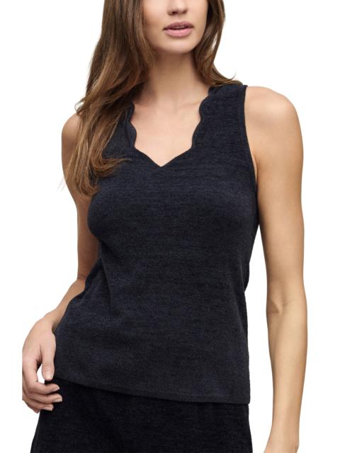 Barefoot Dreams barefoot dreams CozyChic® Ultra Lite® Scallop Tank in Black