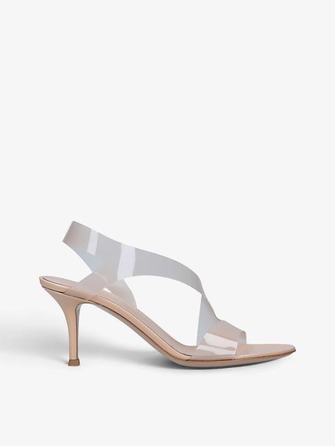 Metropolis 70 heeled clear and patent-leather sandals