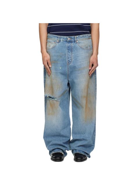 VETEMENTS Blue Back-To-Front Jeans