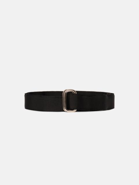J. PRESS MADE-IN-USA SOLID BLACK GROSGRAIN RIBBON BELT