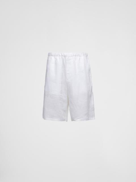 Linen Bermuda shorts