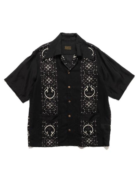 Silk Rayon HAVANANAJA WRANGLE Collar CUBA Shirt S/S Black