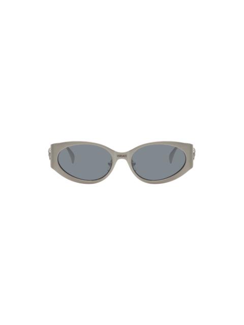 Silver 'La Medusa' Oval Sunglasses