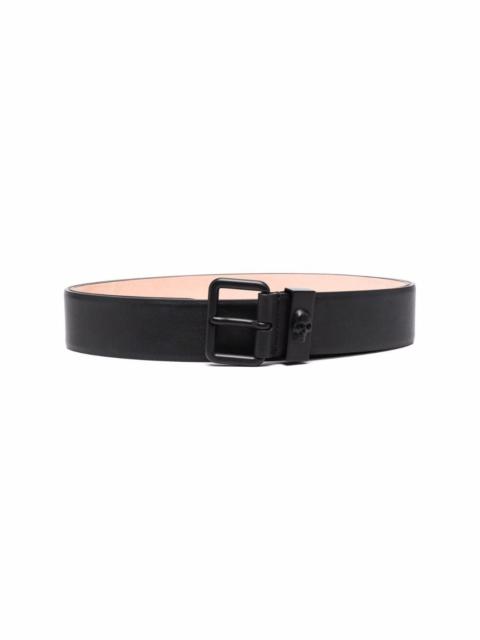 Alexander McQueen skull-stud detail leather belt