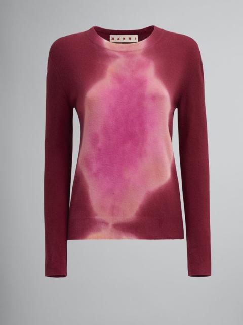 Marni CARDED STAINED WOOL SWEATER