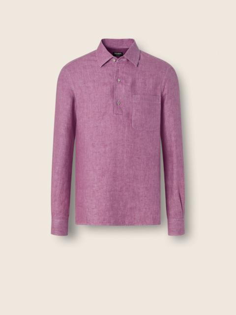 ZEGNA OASI LINO POLO SHIRT