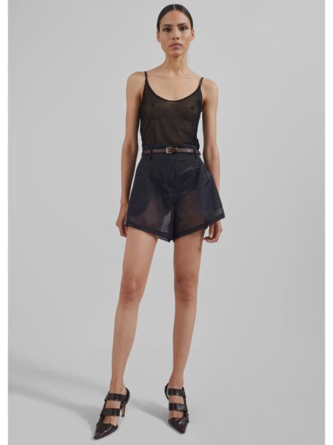 The Frankie Shop Lise Sheer Shorts - Black