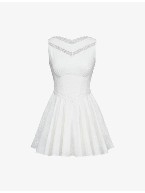 House of CB Scarlett Lace-Insert Cotton Mini Dress