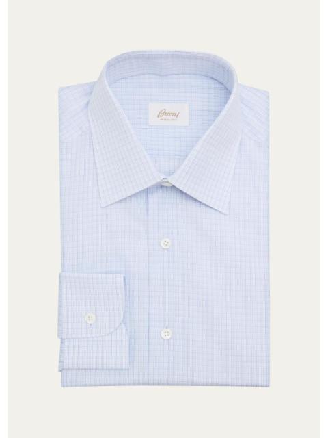 Brioni Men's Check Cotton Dress Shirt