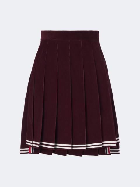 Thom Browne Cotton corduroy pleated miniskirt