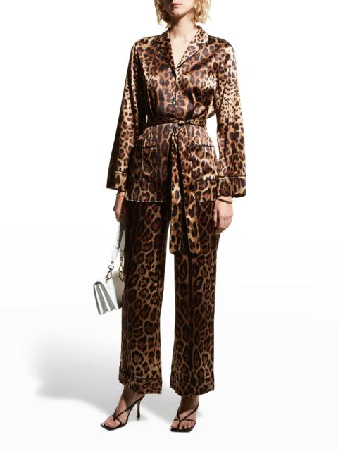 Dolce & Gabbana Leopard-Print Pajama Pants