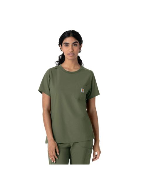 Carhartt Women's Force Cross-Flex Crew Neck Scrub Top
