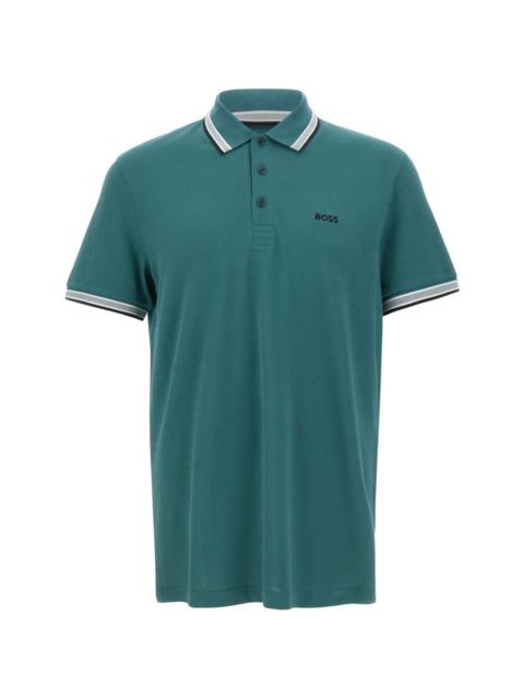 BOSS Paddy striped-trim polo shirt