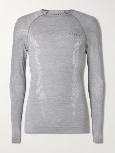 FALKE Printed Virgin Wool-Blend Ski Base Layer