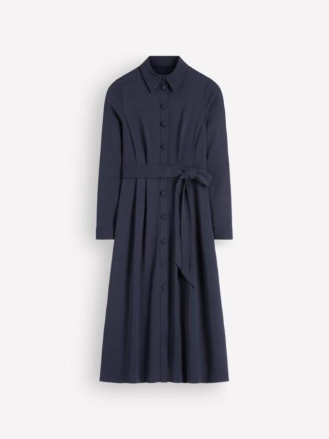 BODEN Kate Pleated Shirt Dress-Navy