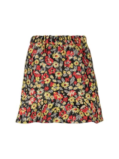 floral-print skirt