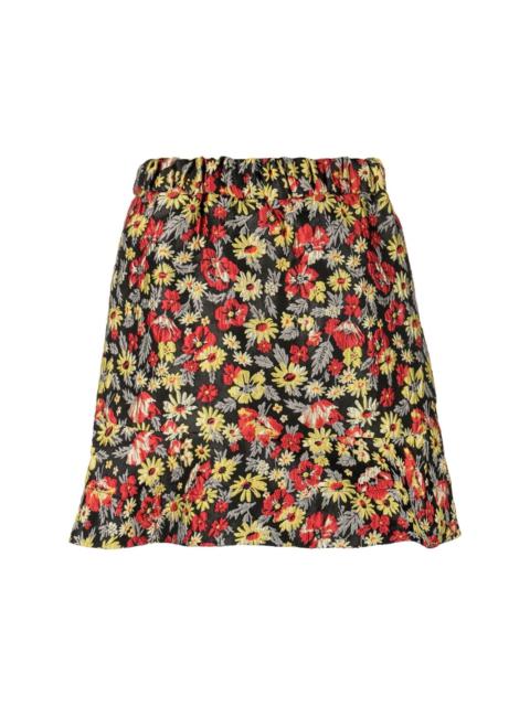 GANNI floral-print skirt