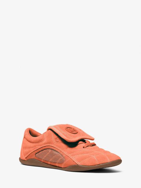 MICHAEL KORS Kyler Suede and Mesh Trainer