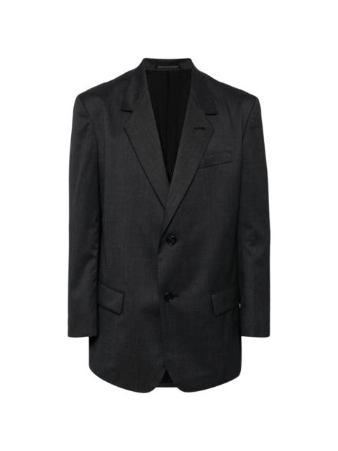 gabardine single-breasted blazer