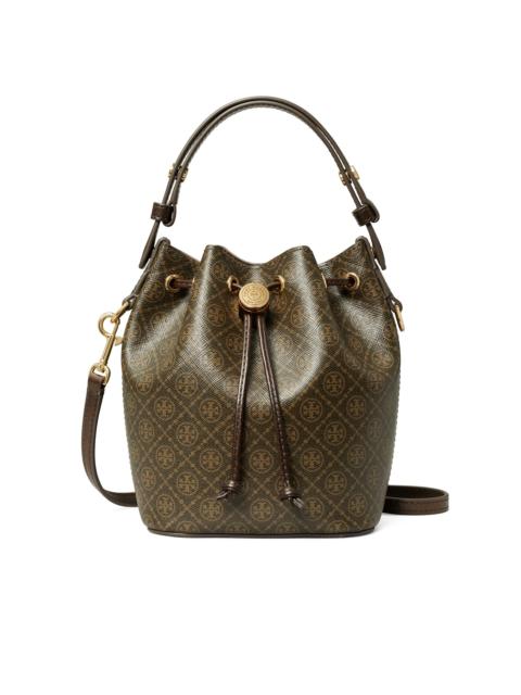 TORY BURCH Women's Mini T-Monogram Canvas Bucket Bag - French Press