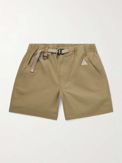 Nike ACG Straight-Leg Belted Logo-Embroidered Shell Shorts