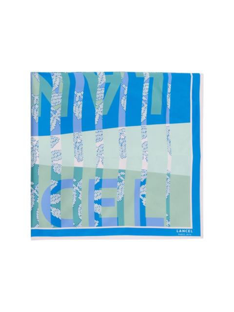 LANCEL Horizon-print silk scarf