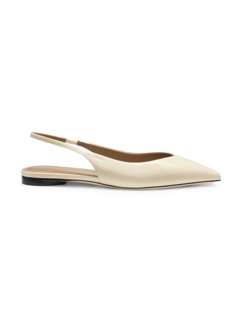 BOSS LEATHER PUMPS WITH SLINGBACK STRAP