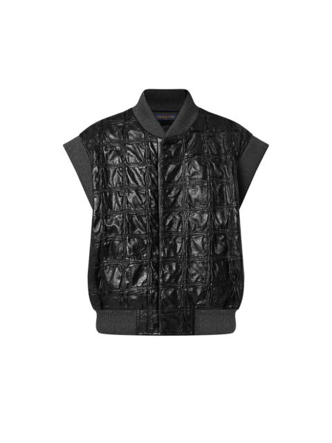 Louis Vuitton Check Leather Sleeveless Jacket