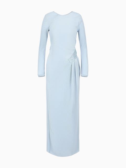 GIORGIO ARMANI Long dress in pleated jersey