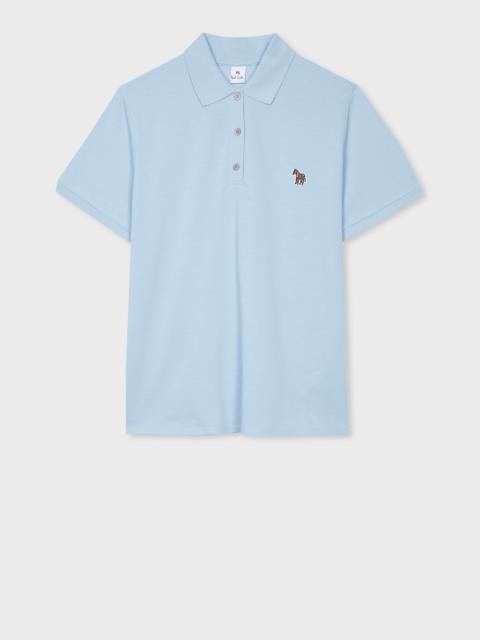 Paul Smith Women's Dusky Blue Zebra Polo Shirt