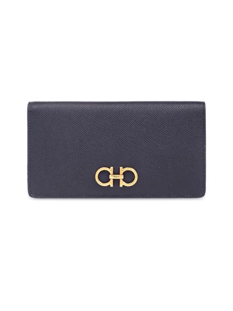 Leather card case with logo
