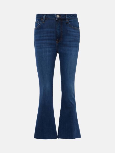 Cropped mid-rise bootcut jeans