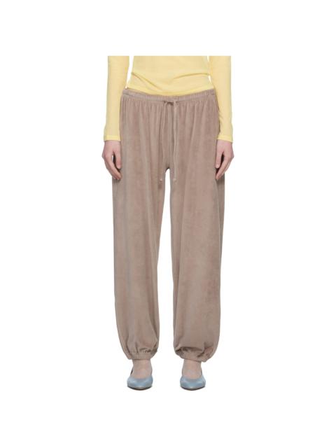 BASERANGE Taupe Velour Pillow Sweatpants