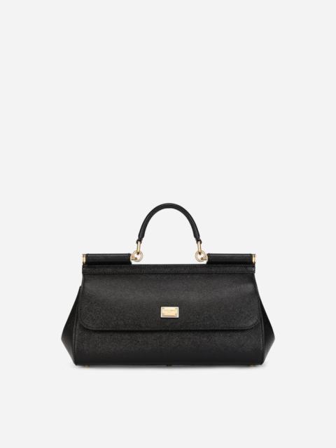 Medium Sicily handbag in dauphine leather in WHITE | Dolce&Gabbana®