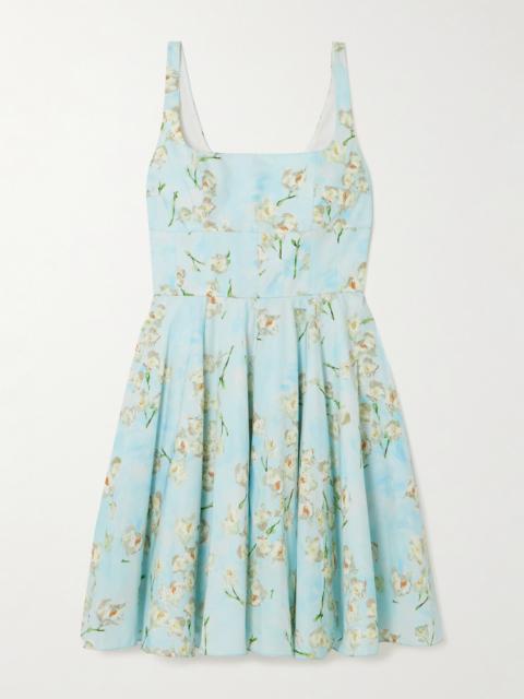 EMILIA WICKSTEAD Mini Mona Floral-print Cotton-poplin Mini Dress