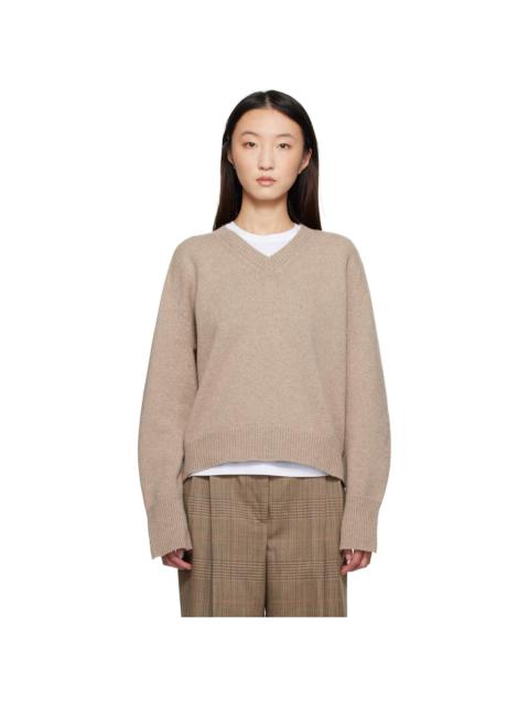 RÓHE Beige Sleeve Wrap Sweater