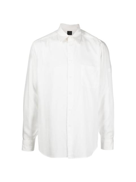 Yohji Yamamoto semi-sheer long-sleeve shirt