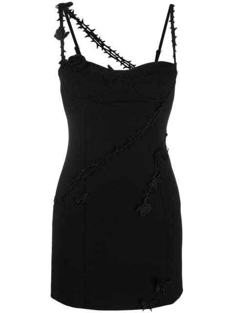 Blumarine rose appliquÃ© minidress