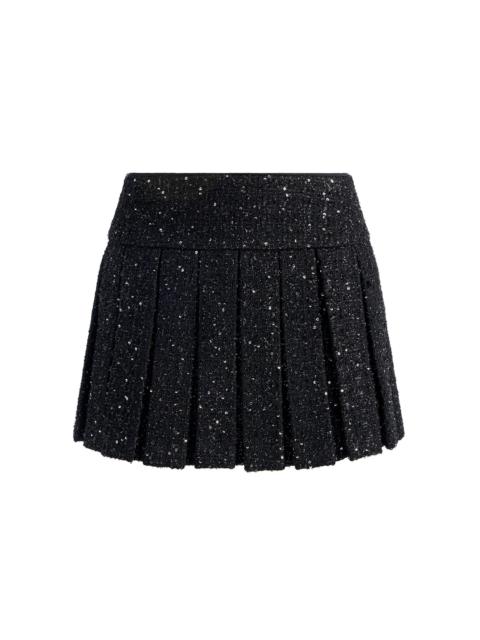 Alice + Olivia EMILIE EMBELLISHED TWEED MINI SKORT