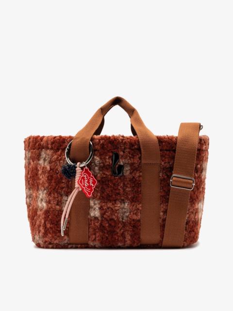 Larroudé Americana Tote Bag In Berry Plaid Fur