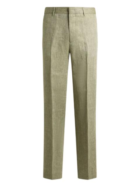 Etro chevron-motif straight-leg trousers