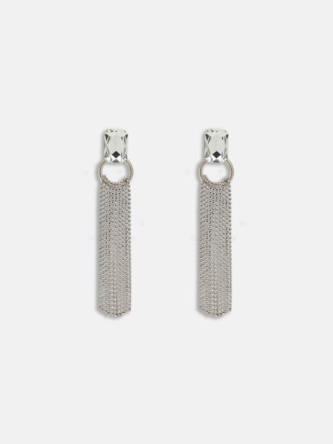 Alessandra Rich CRYSTAL EARRINGS WITH FRINGES