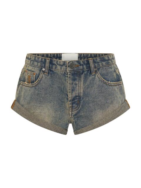 ONE TEASPOON Bandits Low Waist Denim Shorts - Old Blue