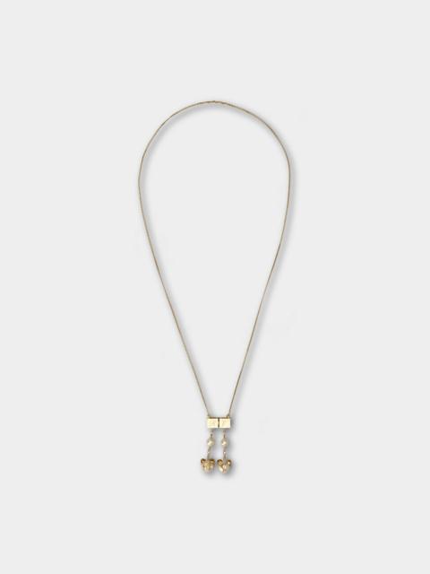Roger Vivier Pearl Cat Airpods Necklace in Metal
